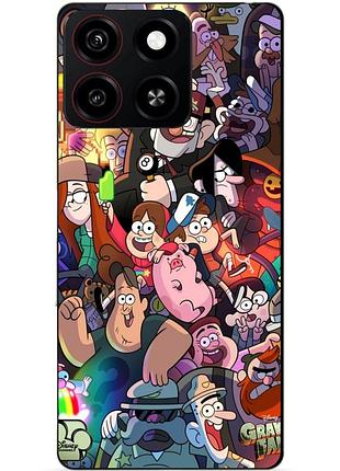 Чехол силиконовый бампер для zte blade a35 с рисунком гравити фолз gravity falls