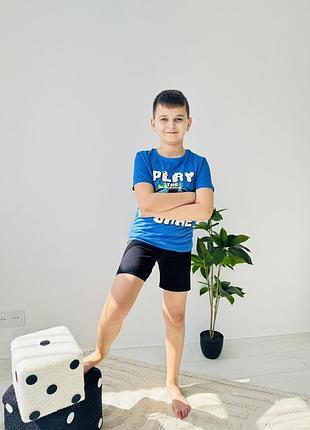 Пижама для мальчика футболка и шорты тм primark, детская легкая пижама на лето с шортами 140