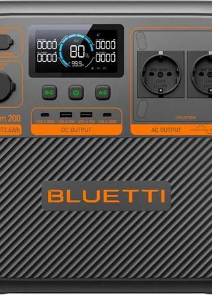 Сверхкомпактная зарядная станция bluetti premium 200 v2 для дома и кемпинга