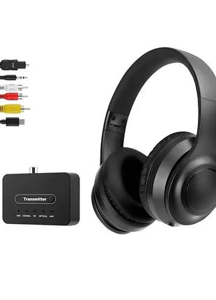 Беспроводные наушники 500 mah wireless headphone jfh-680tv (hi-fi звук, радиоканал, стереобас), черные