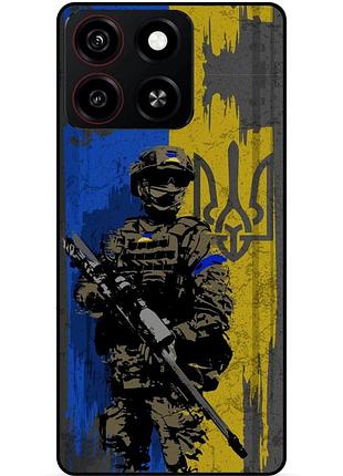 Чехол силиконовый бампер для zte blade a35 с рисунком зсу украина воин