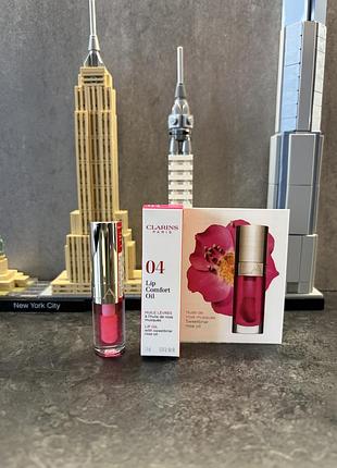 Clarins lip comfort oil 04 pitaya 1,4 ml • оригінал • мініатюра • олія для губ 💋✨
