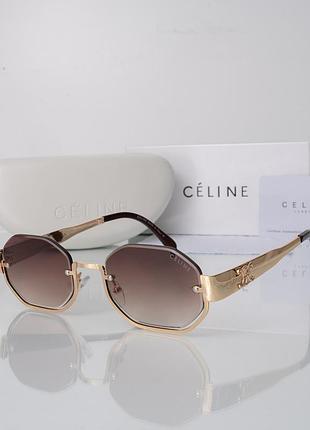 Солнцезащитные брендовые очки celine 0477 gold