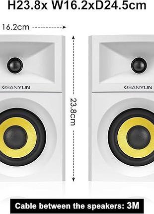 Активні настільні колонки sanyun sw205, 80 вт: bluetooth 5.4, dsp/dac