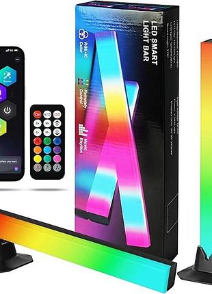Набор умных led-панелей hotut (2 шт) : синхронизация с музыкой, rgb-подсветка, стан - новый