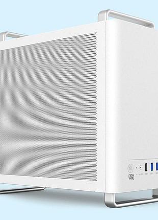 Корпус newway nc1 білий mini-tower портативний mini-itx/micro-atx type-c mesh 1 вентилятор gpu до 310 мм корпус для power bank