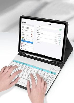 Чохол із клавіатурою becover для ipad air 11" m2/m3: захисна обкладинка, бездротова клавіатура