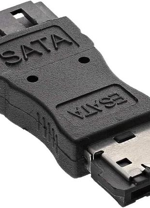 Адаптер inline 27502 черный esata male→sata female 7-pin для пк/ноутбуков/консолей подключения данных