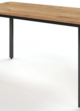 Обідній стіл loft details ml чорний каркас, 18 мм, 1200 мм, дуб крафт золотий