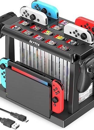 Органайзер-станція kytok для nintendo switch / oled з зарядкою joy-con