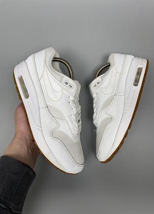 Жіночі кросівки nike air max 1 white gum sole в чудовому стані, оригінал 40/25 см