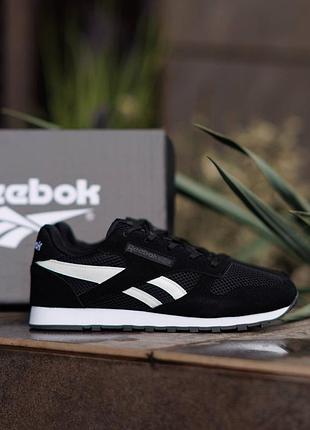 Reebok classic leather black white 9