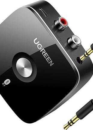 Аудиоадаптер bluetooth ugreen bta-202 черный bluetooth 5.1 aptx hd low latency ресивер rca/3.5 мм dual pairing