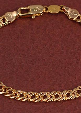 Браслет xuping jewelry ромб 21см 5 мм золотистый love-shopping