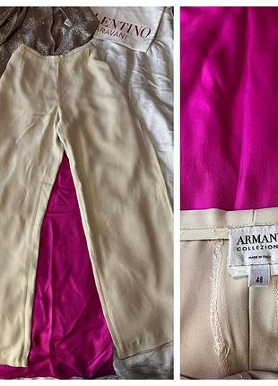 Armani collezioni шовкові брюки палаццо