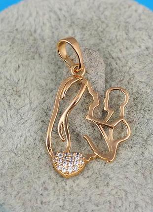 Кулон xuping jewelry мать и дитя 2.3 см золотистый love-shopping