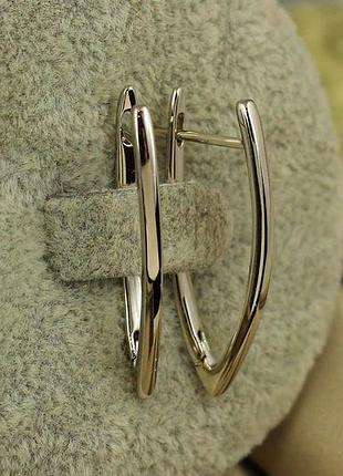 Серьги xuping jewelry тонкая гладкая стрела 2.7 см серебристые love-shopping