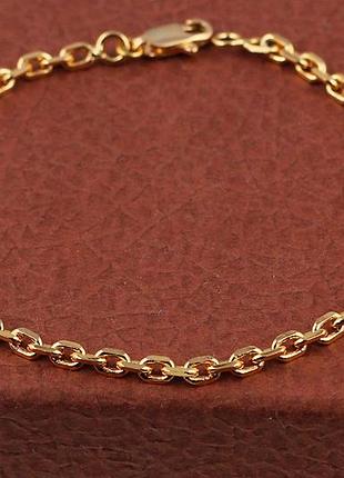 Браслет xuping jewelry якорный 19 см 3.5 мм золотистый love-shopping