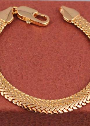Браслет xuping jewelry анаконда 20 см 8 мм золотистий love-shopping