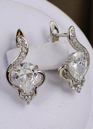 Сережки xuping jewelry звуки весни 1.9 см сріблясті love-shopping