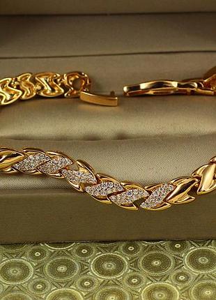 Браслет xuping jewelry колос 19 см золотистый love-shopping