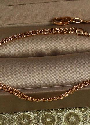 Браслет xuping jewelry лав 19,5 см 2,5 мм золотистый love-shopping