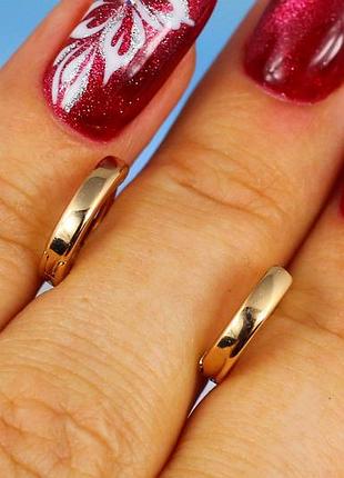 Серьги xuping jewelry колечки 1,1 см золотистые love-shopping