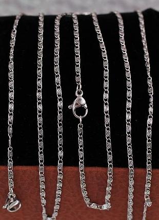 Цепь xuping jewelry улитка 50 см 2 мм серебристая love-shopping