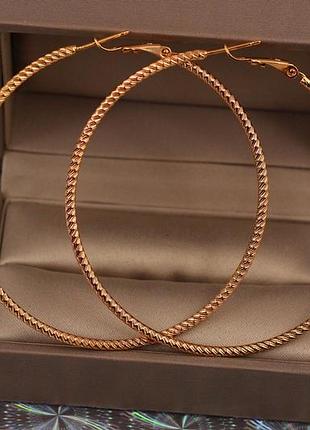 Серьги xuping jewelry граненые 6 см золотистые love-shopping