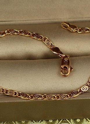 Браслет xuping jewelry улитка 17 см 3 мм золотистый love-shopping