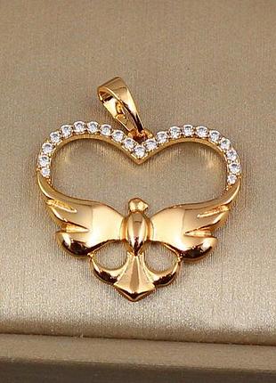 Кулон xuping jewelry голуб світу 2 см золотистий love-shopping