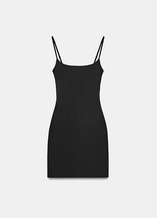 Женская мини-платье zara на бретелях