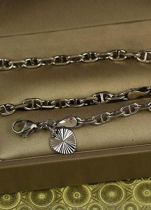 Браслет xuping jewelry на ногу молот 27 см 4 мм сріблястий love-shopping
