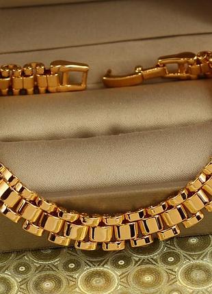 Браслет xuping jewelry президент 19 см 9 мм золотистый love-shopping