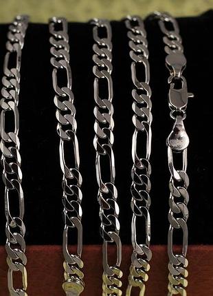 Цепь xuping jewelry фигаро 50 см 5 мм серебристая love-shopping