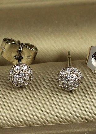 Сережки гвоздики xuping jewelry напівсфера 5 мм сріблясті love-shopping