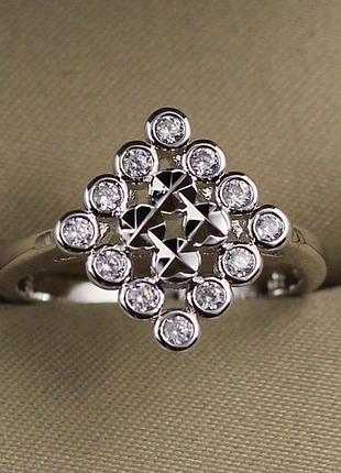 Кільце xuping jewelry ромб р 16 сріблясте love-shopping