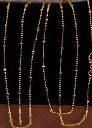 Ланцюг xuping jewelry з дрібними кульками 35 см золотистий love-shopping