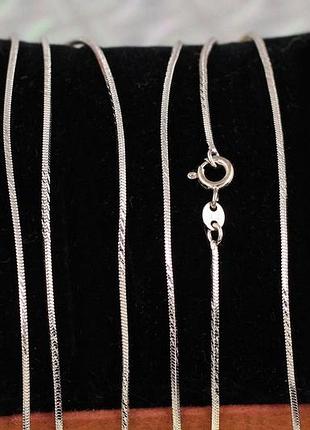 Ланцюг xuping jewelry квадратний жгут з малюнком 45 см 1 мм сріблястий love-shopping