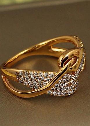 Кільце xuping jewelry симфонія р 16 золотисте love-shopping