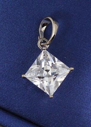 Кулон xuping jewelry ромбик 1.1 см серебристый love-shopping