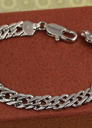 Браслет xuping jewelry ромб 21 см 9 мм серебристый love-shopping