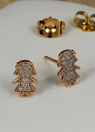 Серьги гвоздики xuping jewelry смайлики 10 мм золотистые love-shopping