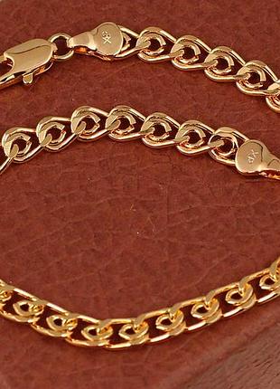 Браслет xuping jewelry лав 6 мм 22 см золотистый love-shopping