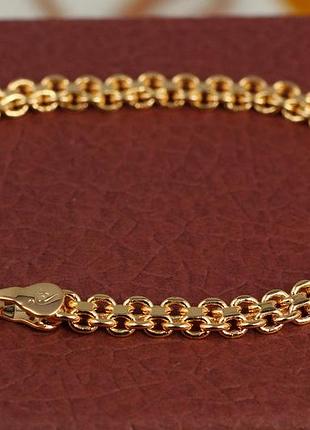 Браслет xuping jewelry бисмарк 17 см 5 мм золотистый love-shopping