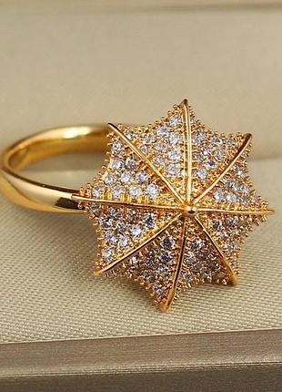 Кільце xuping jewelry парасолька обертається 2 см р 17 золотисте love-shopping