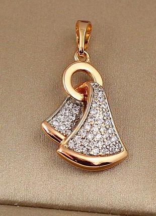 Кулон xuping jewelry косыночка с родием 2.2 см золотистый love-shopping