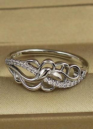 Кольцо xuping jewelry пассаж р 19 серебристое love-shopping