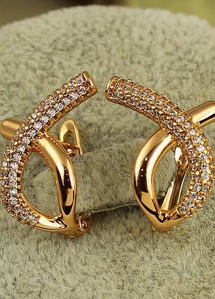Сережки xuping jewelry символ 1,8 см золотисті love-shopping