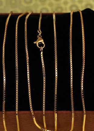 Цепь xuping jewelry веницианка 45 см 1 мм золотистая love-shopping